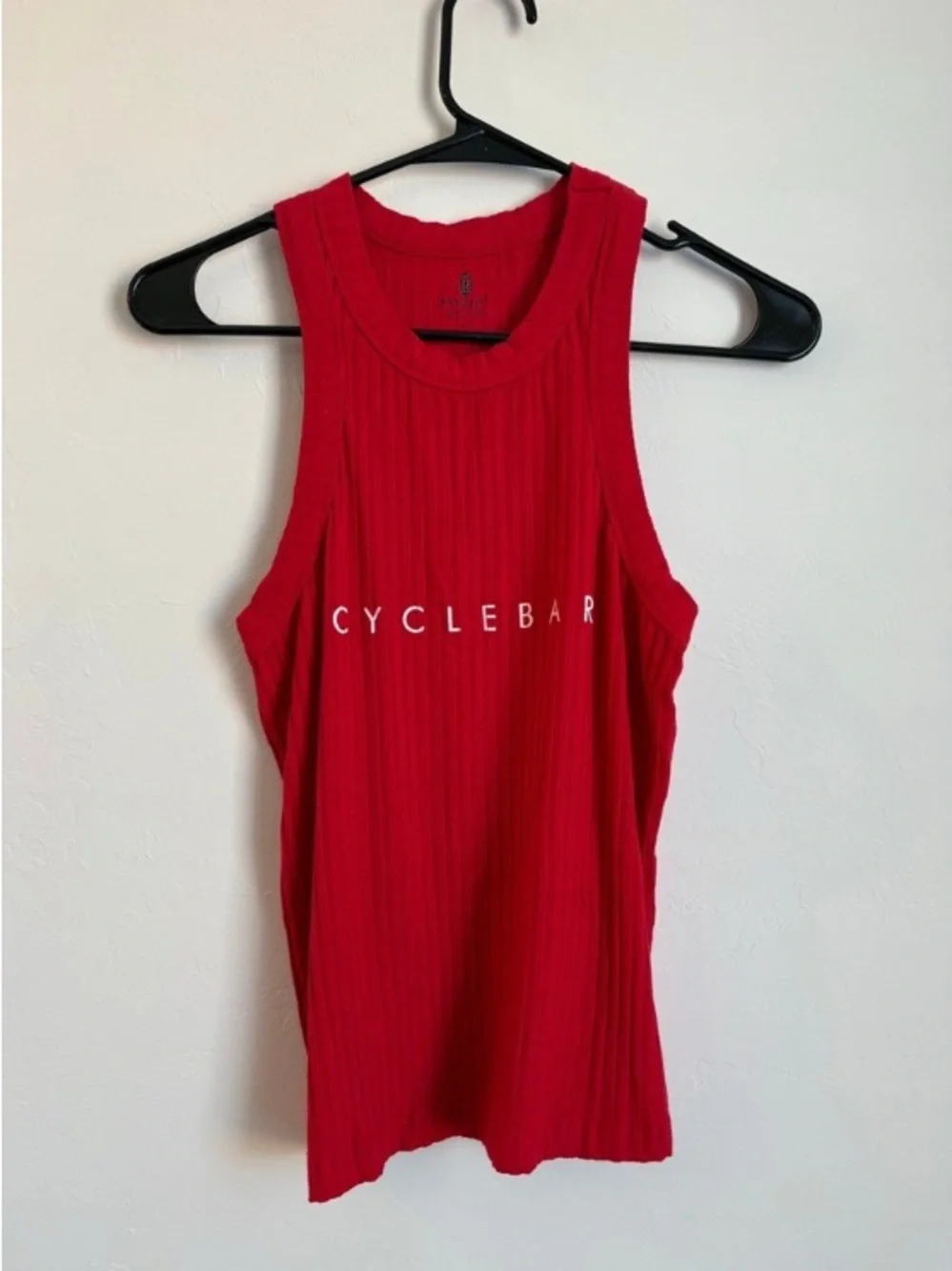 Ribbed Red Racerback Tank Top - Picture 3 of 3